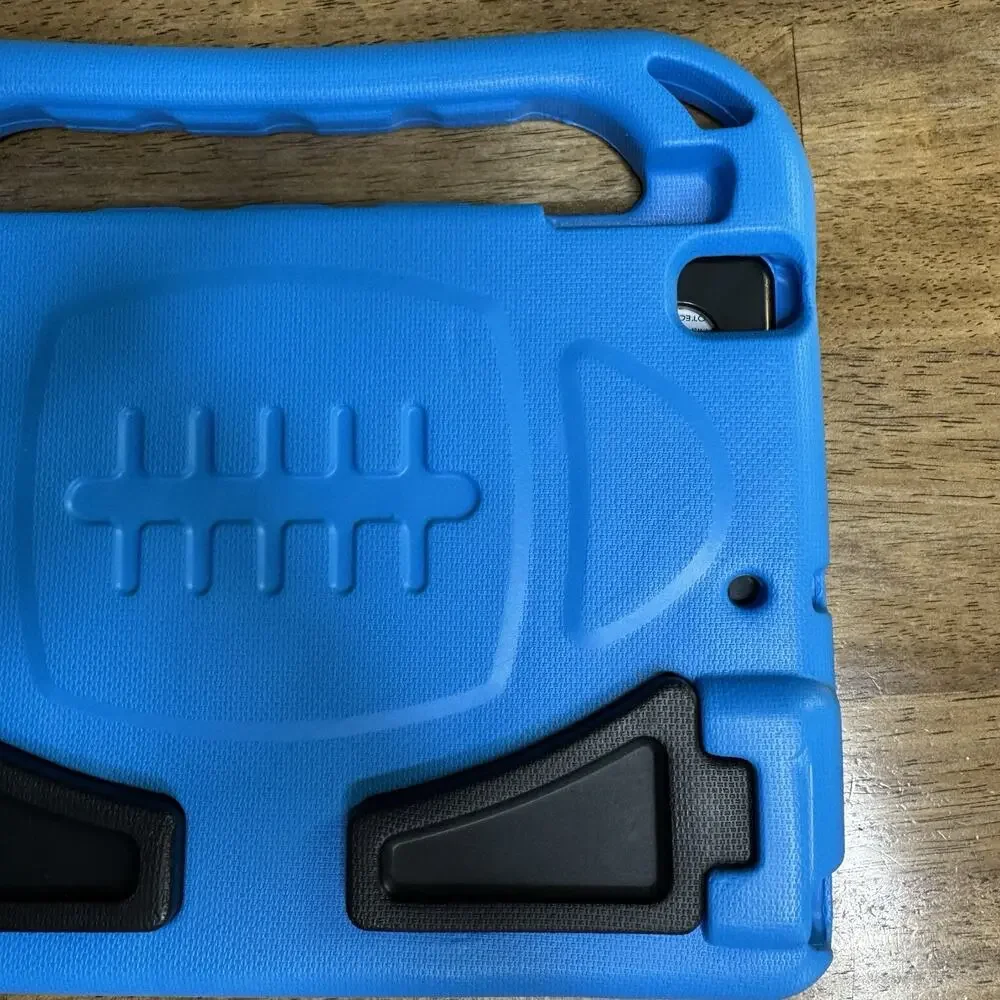 Blue Rugged Shockproof Tablet Case Silicone Gel Rubber Stand Handle